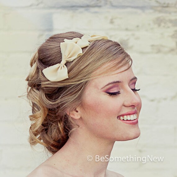 Three little bows, headband for adults, women hair accessory, holiday accessories