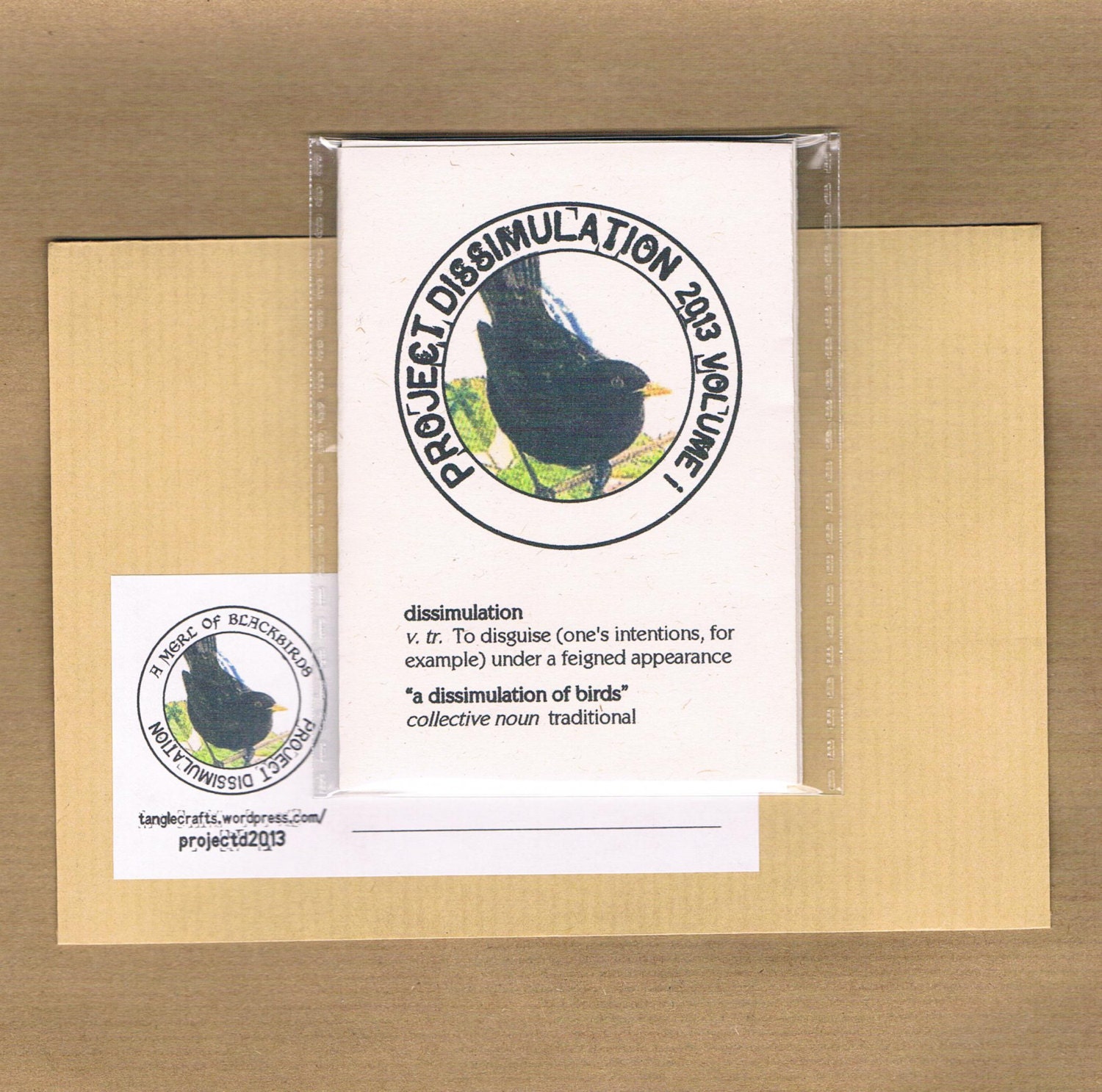 A DISSIMULATION of BIRDS Volume 1 - postage stamps, collective nouns, zine sale for charity