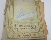 Vintage SCRAPBOOK Old SPOKANE WASHINGTON by a Young Girl Named Mary Jane