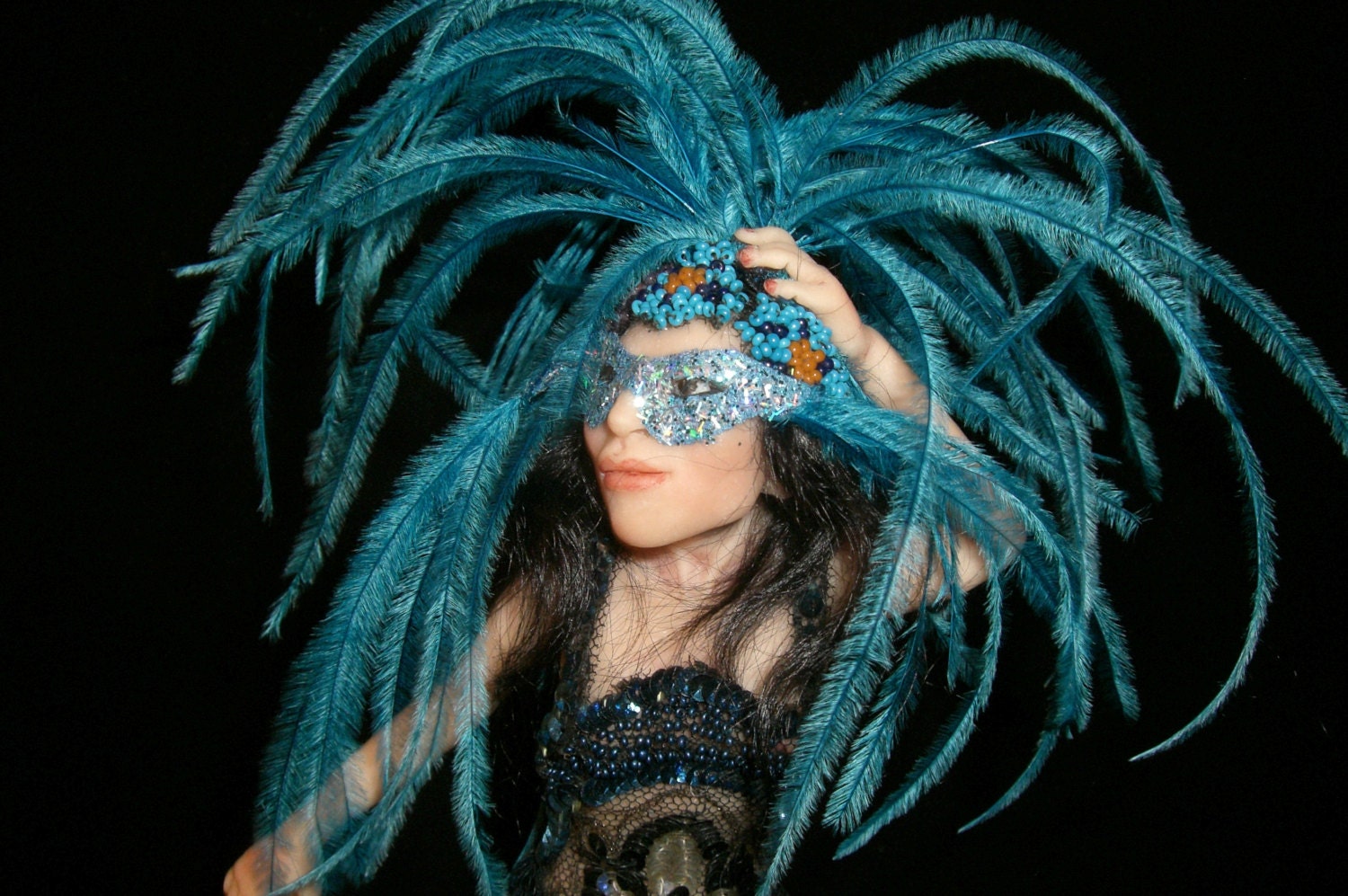 OOAK sculpted ART DOLL     Fionola at the Folies Bergere