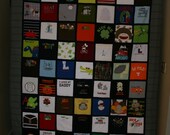 Twin size baby clothes quilt (63 items)