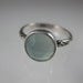 Single Silver Stacking Ring with Faceted Aqua Chalcedony or stone of your choice