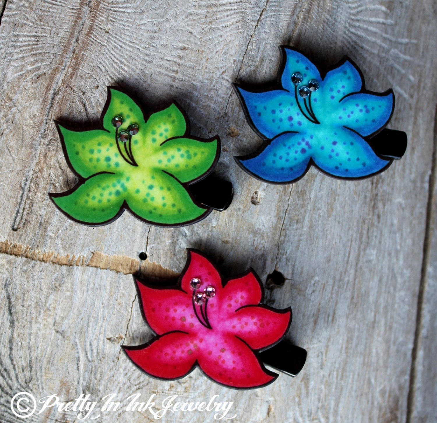 Fresh Tattoo Inspired Lily Hair Clip