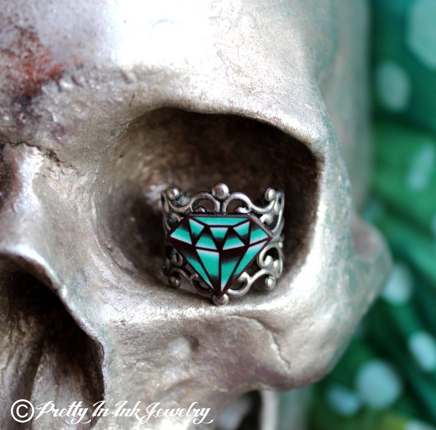 Traditional Tattoo Diamond Ring
