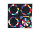 Modern Patchwork Baby Quilt, Crib Quilt, or Wall Hanging - Eclipse