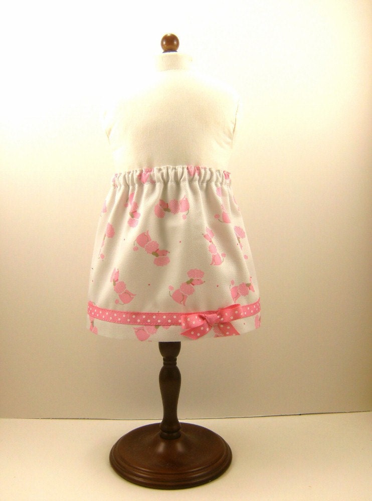 18 Inch Doll Clothes Pink Poodle Skirt  With Polka Dot Trim Girls Toy