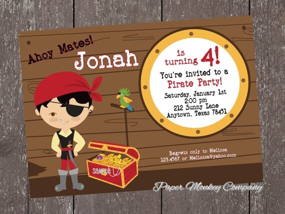 Pirate Birthday Invitations Il_570xn