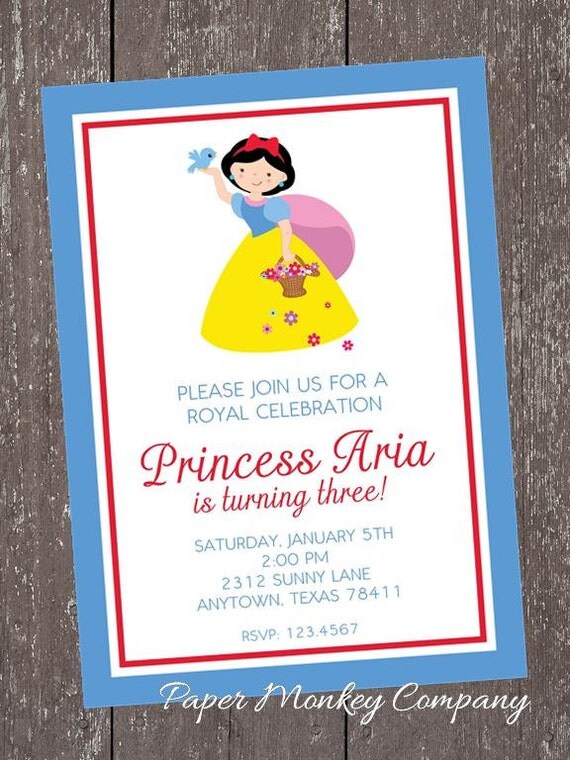 Snow White Birthday Invitation Il_570xn