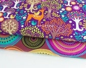 Michael Miller Fantasy Forest Purple and Aurora Borealis Forest Fabric Duo 2 yards total