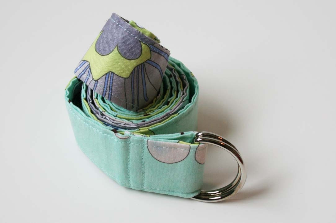 Women's Adjustable Belt - Cotton Belt - Aqua, Purple, Green