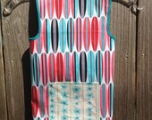 Surfing Safari - Wipe Clean Surfboards Art Smock Apron - Fits 2T-4T