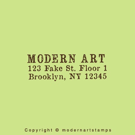 Custom Rubber Stamp - Personalized Stamp - Custom Stamp - Return Address Stamp - Vintage Text - C532