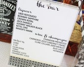 Printable Bar Menu- Choose from 40 designs