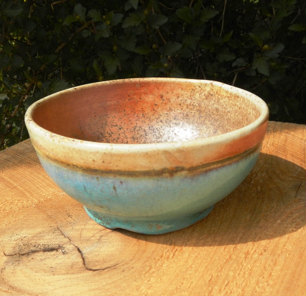 Wood-Fired Turquoise Bowl V