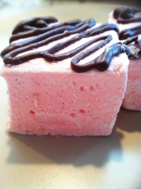 Gourmet JUMBO Chocolate Covered Strawberry marshmallows - 6 pieces
