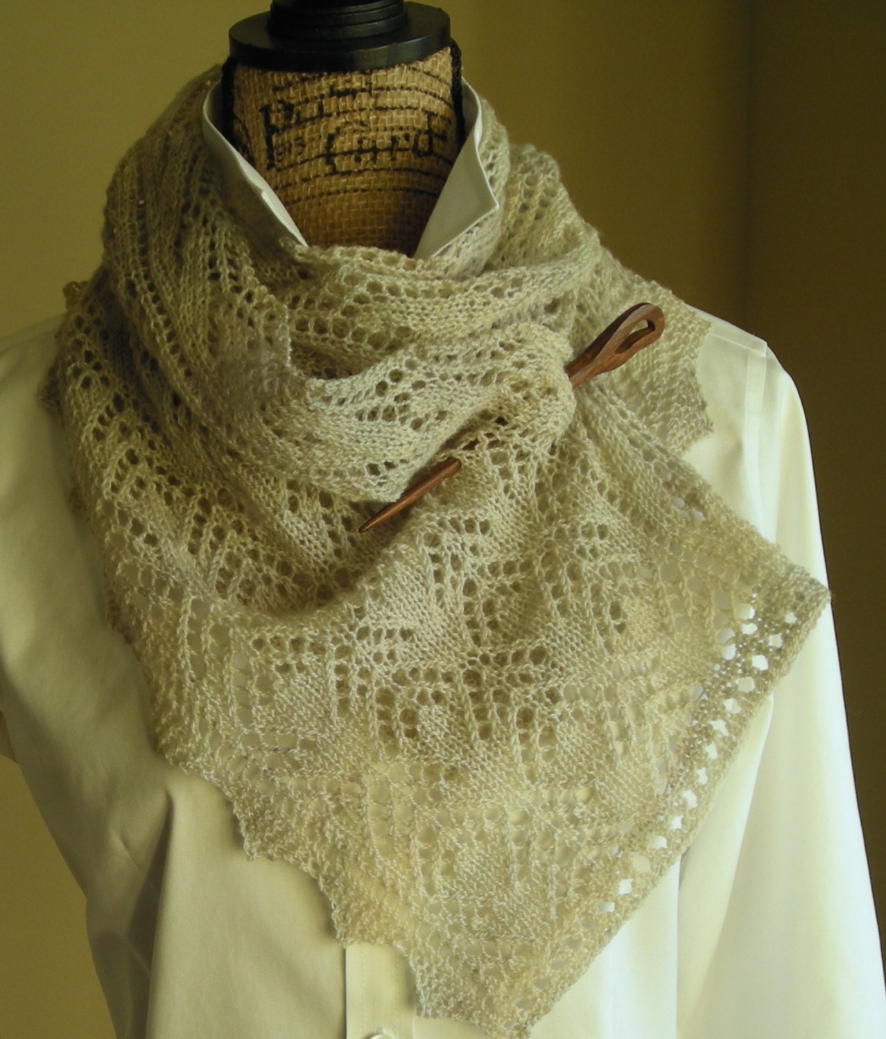 Knitting Pattern PDF- Smoky Mountain Morning Mist Scarf Shawl - great gift idea - spring cowl shawl wrap -  pattern using sock yarn