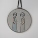 original hand embroidery- two women