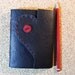 Dear Heart Leather Journal - Black and Red Longstitch Notebook
