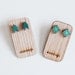 geometric post earrings aqua seagreen