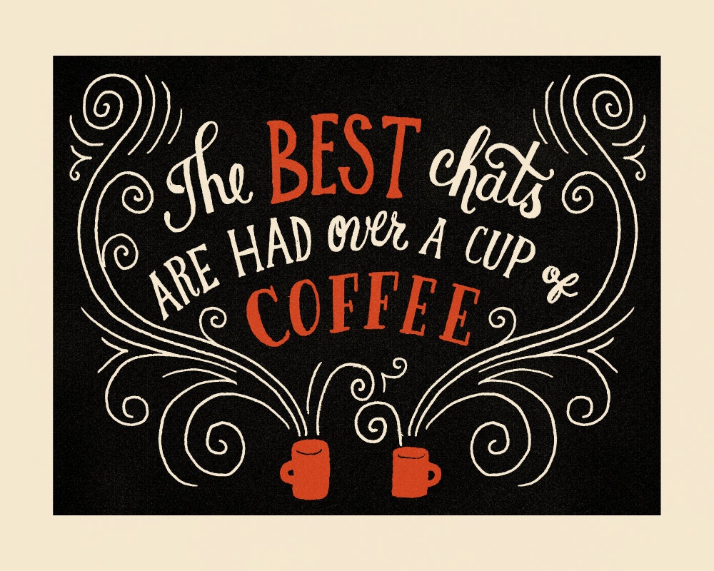 Chat over Coffee - Giclee Print
