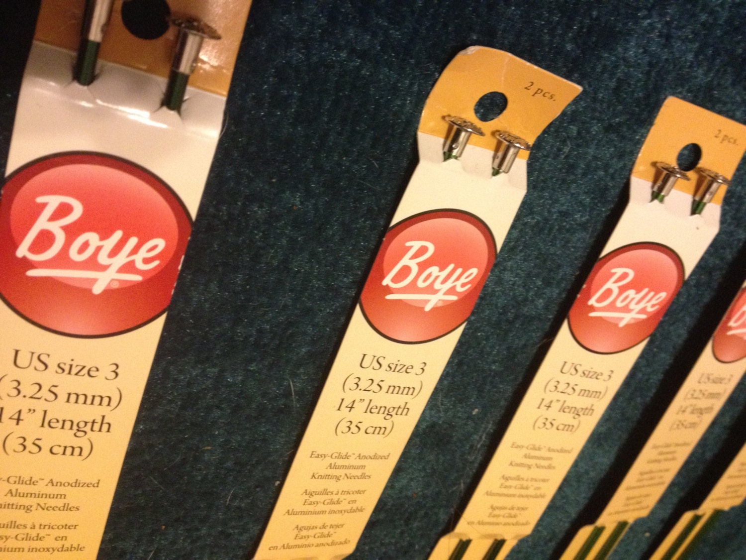 Boye Knitting Needles, size 3, 14" length, 5 sets