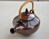 Wheel Thrown Stoneware reddish brown Teapot