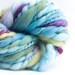 Petals,2 ply bulky Art Yarn, HandSpun HandDyed Yarn, Merino, Silk, 60 yards