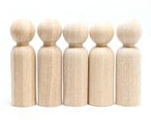 FAIR TRADE // 5 Dad/Groom Wooden Dolls with Dress // Wooden Peg Dolls Wedding Cake Toppers // Little Wooden People Craft Supplies