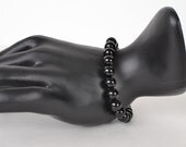 Black jasper stone bracelet