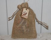50 Burlap Bags Wedding Favors with Tag - Burlap Wedding - Rustic Wedding Favors - Wedding Birdseed Favor Bags