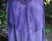 Nuno Felted Corset Closure Leaf Silk Chiffon Fairy Pixie Belt OOAK