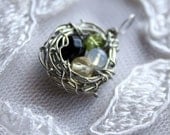 Family bird's nest pendant custom created for you