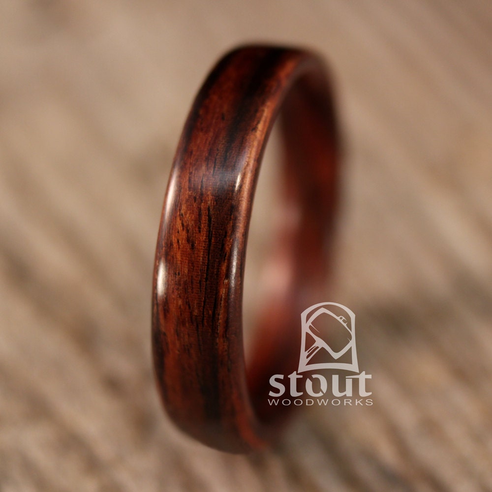 SIZE 12.5 - Classic Kingwood Bentwood Ring - Handcrafted Wooden Ring