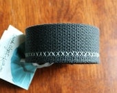 Repurposed Belt Cuff Bracelet - Navy Blue