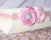 Ring Bearer Box - Ring Box, Blush Pink and Ivory, Pink, Rose Pink, Pale Pink, Ring Pillow, Custom Colors