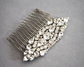 FAITH Rhinestone Comb, Bridal Comb, Bridal Headpiece, Beaded Crystal Comb