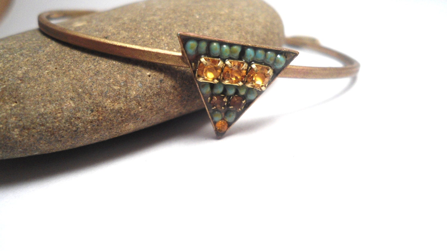 Bracelet, Cuff, Bangle, Beadwork, Mosaic, Global, Green, Layering, Stacking