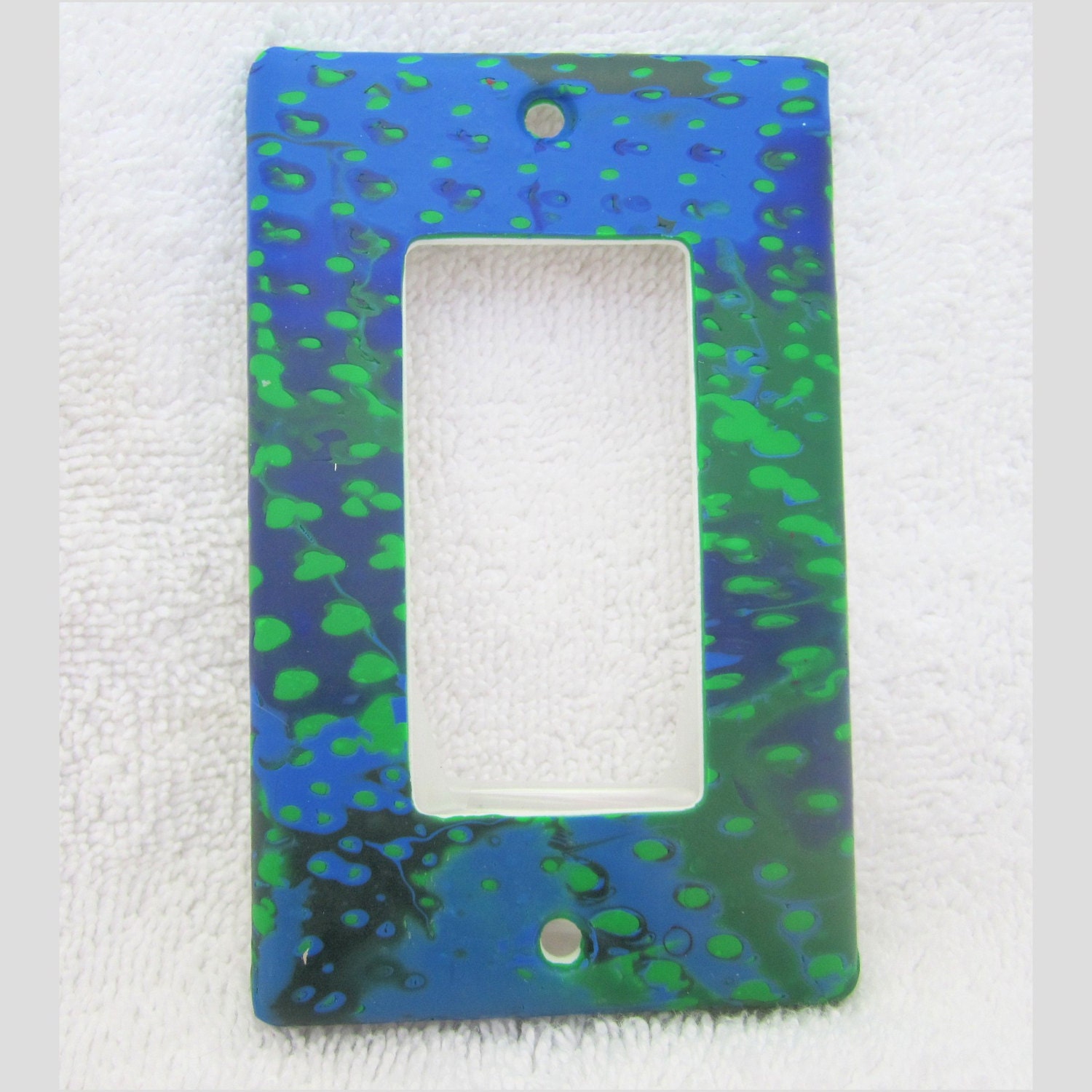 Modern Switch Plate, Light Switch Cover, "Lily Pond"