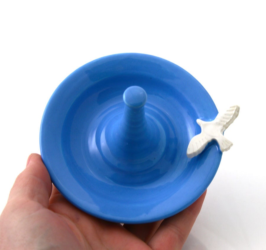 blue ring holder with seagull great graduation gift for a non conformist