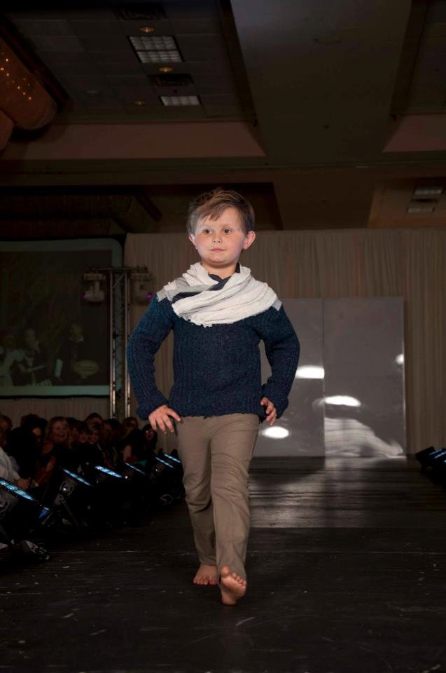 The Gentile Iconoclast - A Pieced Together Sweater - Navy, Grey and Ivory Size youth 6-8