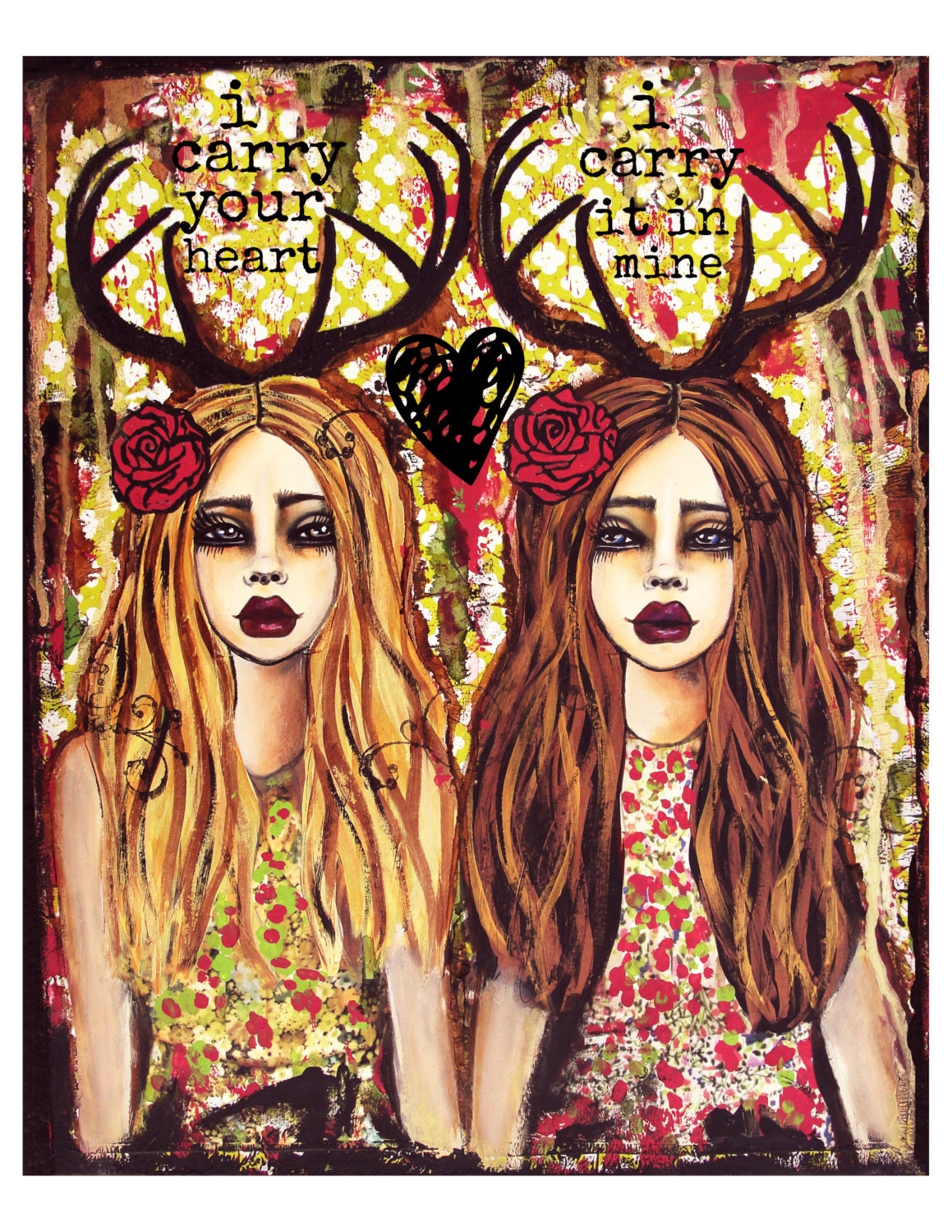 I carry your heart fine art print by Lisa Ferrante