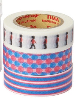 Rink Washi Masking Tape - English Motifs - Set 3 - Roll Mansion