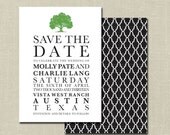 Save The Date - Oak Tree Typography