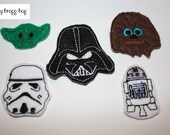 Star Wars Felt Appliques -- Set of 5