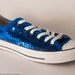 Royal Blue Sequin Converse All Star Lo Top