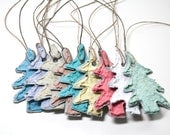 20 Plantable Tree Tags Or Favors (Made From 100% Recycled Handmade Paper Embedded With Wildflower Seeds) you choose color and twine