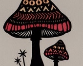 Mushrooms II - ORIGINAL Paper Cutting