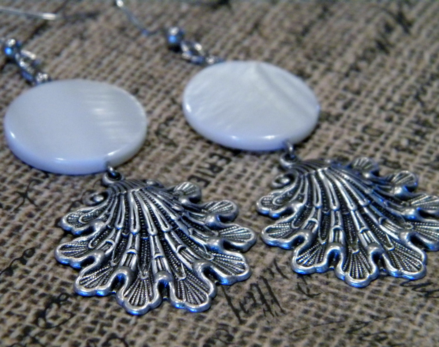 Clearance item -  Shells by the Sea Shore Dangle Earrings