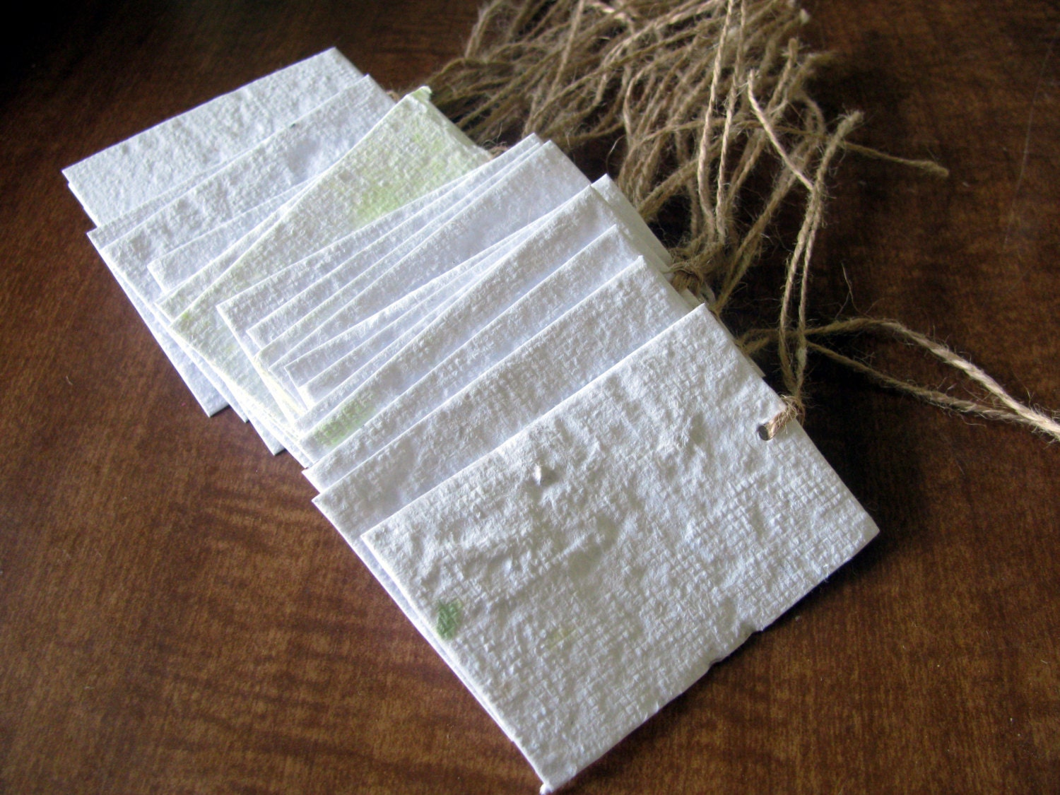 Plantable Seed Paper Gift Tags in White With Wildflower Seeds