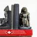 The Book Guardians - Vintage 1940s Native American Bookends - Indian Chief - Tribal - Southwest - Vintage Home Decor